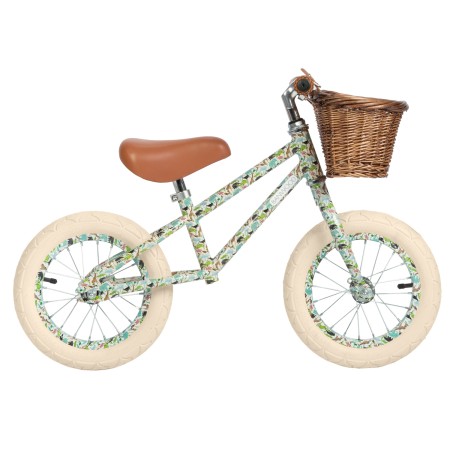 Bicicleta sin pedales vintage Banwood con decoración X Liberty London - Queue for the zoo