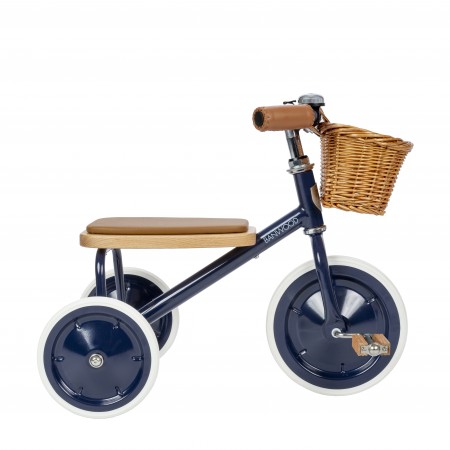 Driewieler vintage Banwood - marineblauw R-R